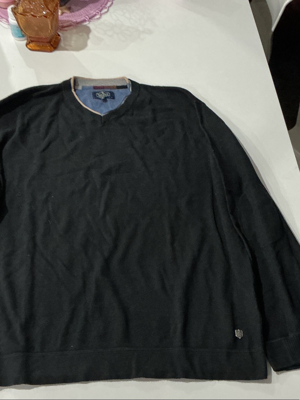Men's Black V-Neck Sweater